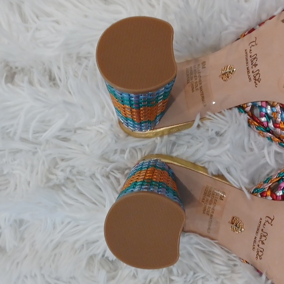 Antonio Melani x The Nat Note Heels Multicolored Sandals All Leather Size 6M NEW - Picture 16 of 16